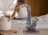 Musical Instrument Store Decoration Resin Musical Instrument Adornment Silver 1Set V1369-AZ3-W-18303