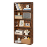 VEVOR 5-Tier Narrow Bookshelf 134cm Wooden Open Bookcase Adjustable Shelf Brown V952-BSSJZFXBHB1LXY2KAV0