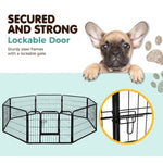 i.Pet 24" 8 Panel Dog Playpen Pet Exercise Cage Enclosure Fence Play Pen PET-DOGPLAYPEN-H60