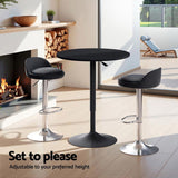Artiss Bar Table and Stools Set Dining Desk Kitchen Chairs Cafe Pub BA-TAB-CHR-GASLIFT-BKSV