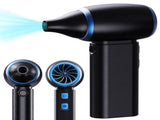 Black Portable Turbo Handheld Blower Fan - 130000RPM High-Speed Mini Fan with 5000mAh Battery V888-ELOSUNG18241
