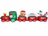 Jingle Jollys Christmas Inflatable Santa Train 3.6M Length LED Decorations Illuminated XMAS-INF-TRAIN-12FT