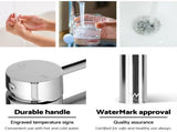 Cefito Bathroom Basin Mixer Tap Round Brass Faucet Vanity Laundry Chrome TAP-A-81H13-SI
