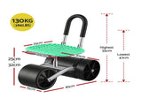 Gardeon Gardening Cart with 360&deg Swivel Seat Rolling Work Seat with Adjustable Height & GCT-STEEL-130KG-LGR