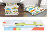 3Pcs/Set Polyester Fiber Quilt Cover Pillowcase Kit Comfortable Household Bedroom Bedding V1294-YM0901-3117200096711