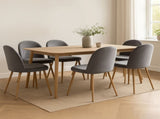 Levede 6x Dining Chairs Seat French Grey CH1037-2-GYX3
