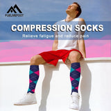 Pairs Compression Socks for Women and Men 15-20 mmHg Gradual Support Knee High Socks for Nurses, V1237-ZY-203-4347