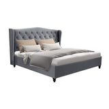 Artiss Bed Frame Double Size Grey PIER BFRAME-E-PIER-D-GY-AB