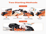 25 cc Gas Chainsaw, 305 mm Gas Powered Chainsaw, 0.75 kW Power Chain Saw with Non-Slip Handle, V952-RQLJ12INCHECGYJ4G001V0