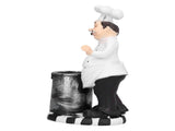 Chef Shape Figurine Statue Craft Decoration Ornament for Living Room Kitchen Restaurant V1294-YM0901-3115210082311