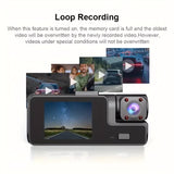 Car recorder with dual recording function Front and rears Front 1080P & Internal V1105-YAXCJLY-001