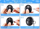 12-Piece Personal Alarm Set, Emergency LED Light Keychain Alarms in 6 Colors or Women & Men V1259-DP01-F-496