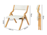 Levede 2x Dining Chairs Foldable PU Beige CH1099-2-BG