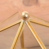 Nodic Pentagon Shape Geometric Transparent Glass Flower Room Glass Ring Box Wedding Ring Jewelry Box V1294-YM0717-10098972