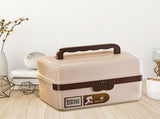 Space-Efficient Portable Folding Tackle Box, 3 Layer Organizer with Dividers, Ideal for Sewing, Art V1192-AZ-W-24373