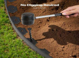 Landscape Edging, 2000 x 10 cm Plastic Garden Border Edging with 30 Spikes & 2 Ground Stakes, No V952-SLPZ66FT4INCGWH0J001V0