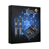 HRIDZ EMC-G04 Audio Mixer with UHF Wireless Microphone for DJ Karaoke PC Record V571-4001339460349