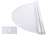 Plastic Table Cover, 48 x 48 Inch 2.0 mm Thick Clear Table Protector, Round PVC Desk Mat, Waterproof V952-YXPVCZB48X48UGUKXV0
