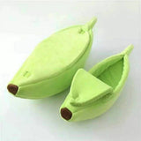 Green Cozy Banana Peel Pet Bed - Plush & Warm Cave House for Cats & Small Dogs V888-ELOSUNG27453