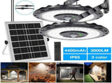 3000LM Black Solar Sensor LED Light with Dual Head for Outdoor Use V178-59180