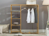 Open Wardrobe Clothes Rail Rack Hanging Garment Heavy Duty Organizer Coat Shelf V767-ZJJ217-G1