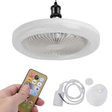 Ceiling Fans with Lighting 30W Dimmable Fan Lamp Modern Smart E27 Lamp Head Fan Light for Home V1294-YM0716-10350987