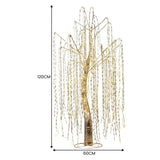 Christabelle Silver Willow Tree 120cm Christmas Display Warm White LED Lights Flexible Branches 112_MHA619