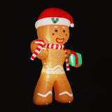 Jingle Jollys Christmas Inflatable Gingerbread Man 2.4M Illuminated Decorations XMAS-INF-GINGER-8FT