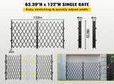 Double Folding Security Gate Folding Door Gate 5.1' H x 10.2' W Scissor Gate V952-SSFDMSM1.5X3M0001V0