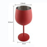 4 PCS 18oz Stainless Steel Matte Wine Glasses Red V1294-YM0703-230807HL02-6