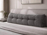 Giselle Headboard Pillow for Sitting in Bed, Upgraded Shredded Foam Reading Wedge Cushion for Lumbar HBP-WAVBTN-COR-GY-Q