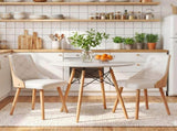 Artiss Table and Chairs Set 3PCS 90cm 2 Seater Round Set for Kitchen, Apartment, DSET-TAB90-2004-WHX2