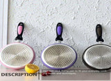 1Pc Pink Pancake Pan with Honeycomb Stainless Steel Bottom for Induction Cooker V1370-AZ4-17278