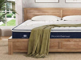 RoomSense Queen 30cm Latex Mattress Medium Firm Bundle, Pine Bed Frame XFKF-1667-OATMEAL-Q