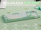 Solakaka A99PRO 3Mode RGB Mechanical Keyboard, HotSwappable Sagittarius Switch,WhiteGreen V1300-A99PRO-WHITE-GREEN