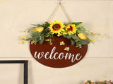 Welcome Sign Multifunctional Delicate Stylish Handcrafted Welcome Wreath Decoration for Front Door V1294-YM0721-210318QY05