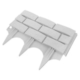 Garden Edging Fence, Light Grey Plastic, Decorative V1366-AZ2-W-13583