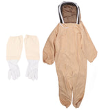 Beekeeping Suit Canvas Full Body Beekeeper Outfit Protective Clothing with Glovers for Men Women V1294-YM0901-3111230095511
