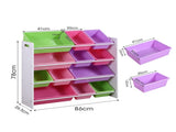 Levede 12Bins Kids Toy Box Bookshelf TB1004-WH