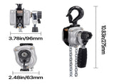 Manual Lever Chain Hoist, 1/4T 250KG Capacity Heavy Duty Come Along, 1.5M Lift G80 Alloy Steel Chain V952-MNKSBHLHL14T5QFC1001V0