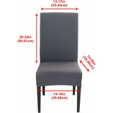 Stretch Chair Covers 6 pcs Set ROom Chair Covers Universal Washable Modern Chair Covers For V1188-MS-227-1109