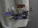 Acrylic Hand-held Vase,High-end Transparent Box,Portable Basket Floral Arrangement V1366-AZ2-W-05141
