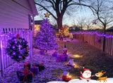 LED White Christmas Lights Outdoor, String Lights Plug in Extendable, 8 Modes Christmas Tree V1107-124-69478-PUR-30M300