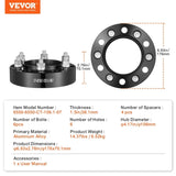 1.5" 6"x5.5" Wheel Spacers Wheel Adapters 6 Lug Forged Spacer 4 PCS Black V952-LSSFLP15YC6XNE9HPV0