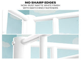 KINGSTON SLUMBER 2in1 Single Metal Bunk Bed Frame, with Modular Design, Matte White V219-BEDSBBKS1MWA