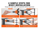 Rivet Nut Tool, 16 Rivnut Tool Kit with 13PCS Metric and SAE Mandrels, 186PCS Rivet Nuts, M3, M4, V952-MLMQBZDTDSBSA9LDQV0