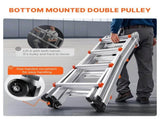 Telescoping Ladder A Frame, 13 FT Compact Aluminum Extension Ladder, Multi-Function Portable V952-DGNAZXYST40MJ7HIQV0