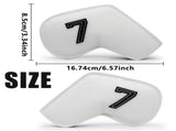 Khaki Golf Iron Head Covers Set of 10 - Waterproof PU Leather Club Protectors with Embroidered V888-ELOSUNG23723