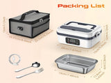 Electric Heating Insulated Lunch Box 304 Stainless Steel Portable Insulated Storage Container, V1102-DRBWWCH001