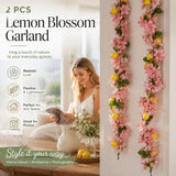 Spring Butterfly Style B Lemon Garland Patio Door Styling 2 Pack V1221-XM-LB1025-ZS20